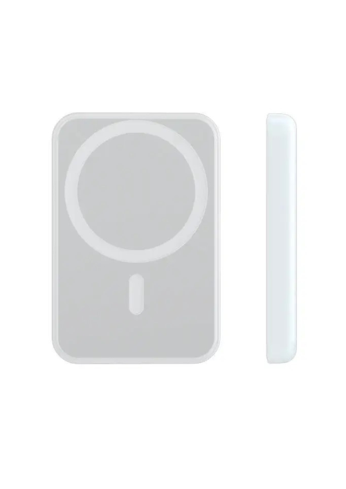 Sample photo of wireless power bank in color white.