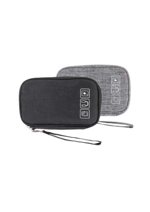 A photo of black and gray travel organizer bag.