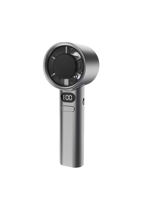 A-black-hand-held-turbo-fan