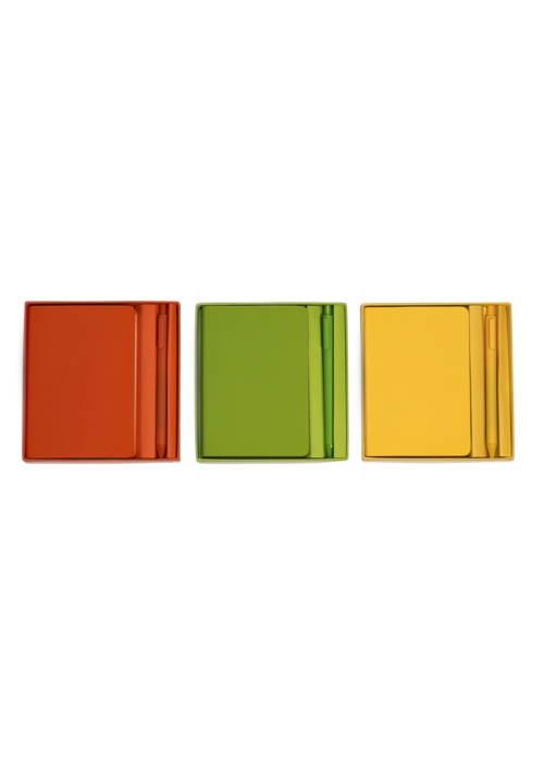 notepad-and-pen-inside-a-box-in-colors-orange-green-and-yellow