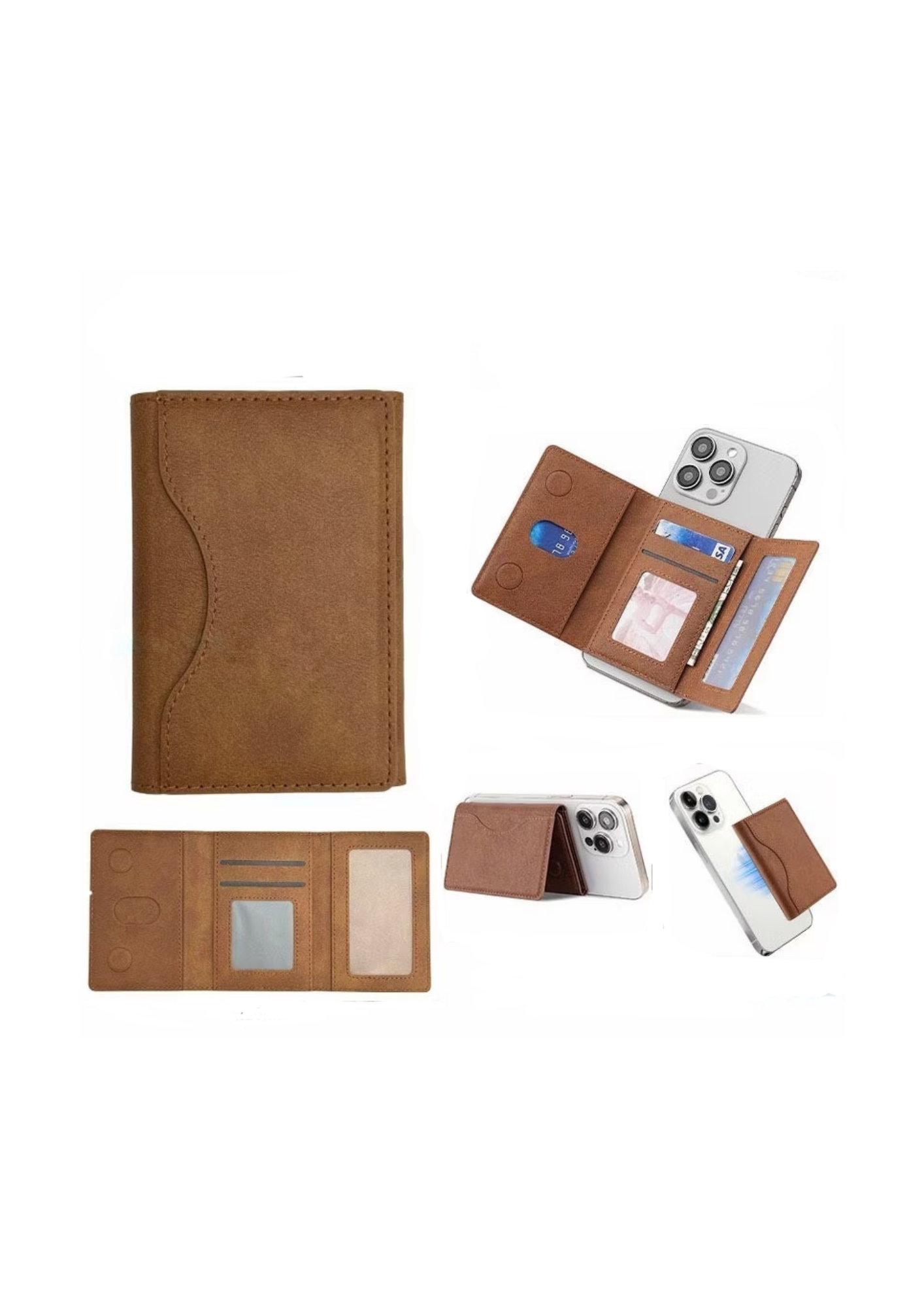 Tri-Fold Leatherette Magsafe Wallet - Image 3
