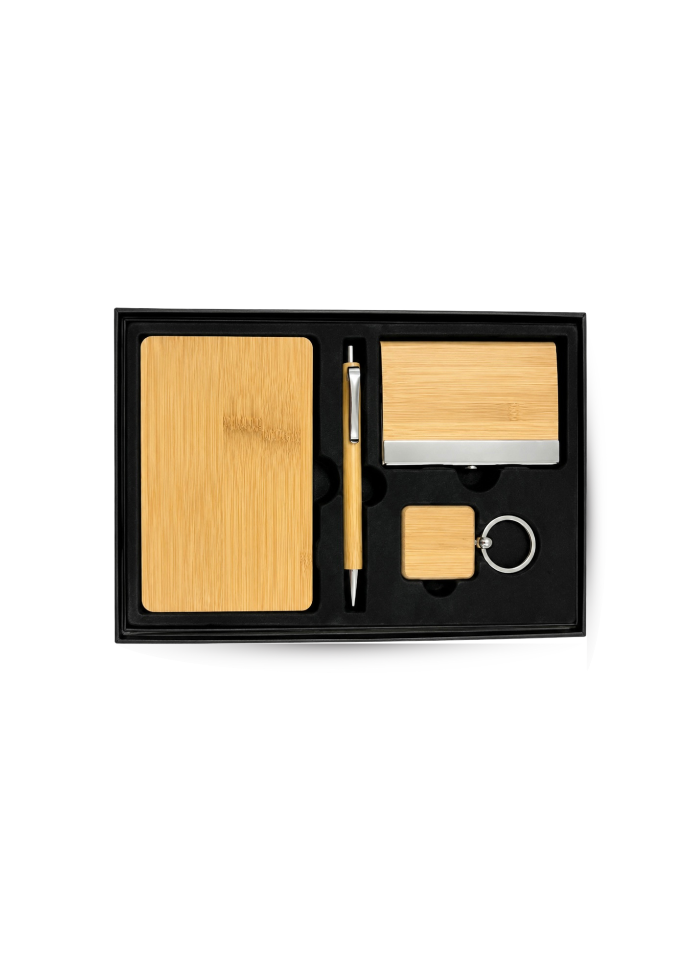 bamboo-notepad-business-card-holder-key-chain-and-pen-inside-a-box